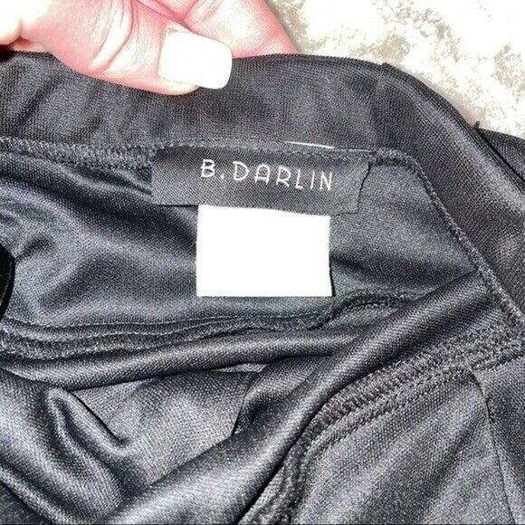 B Darlin black strapless fit and flare rhinestone detailing balloon skirt 9/10 - Picture 4 of 7